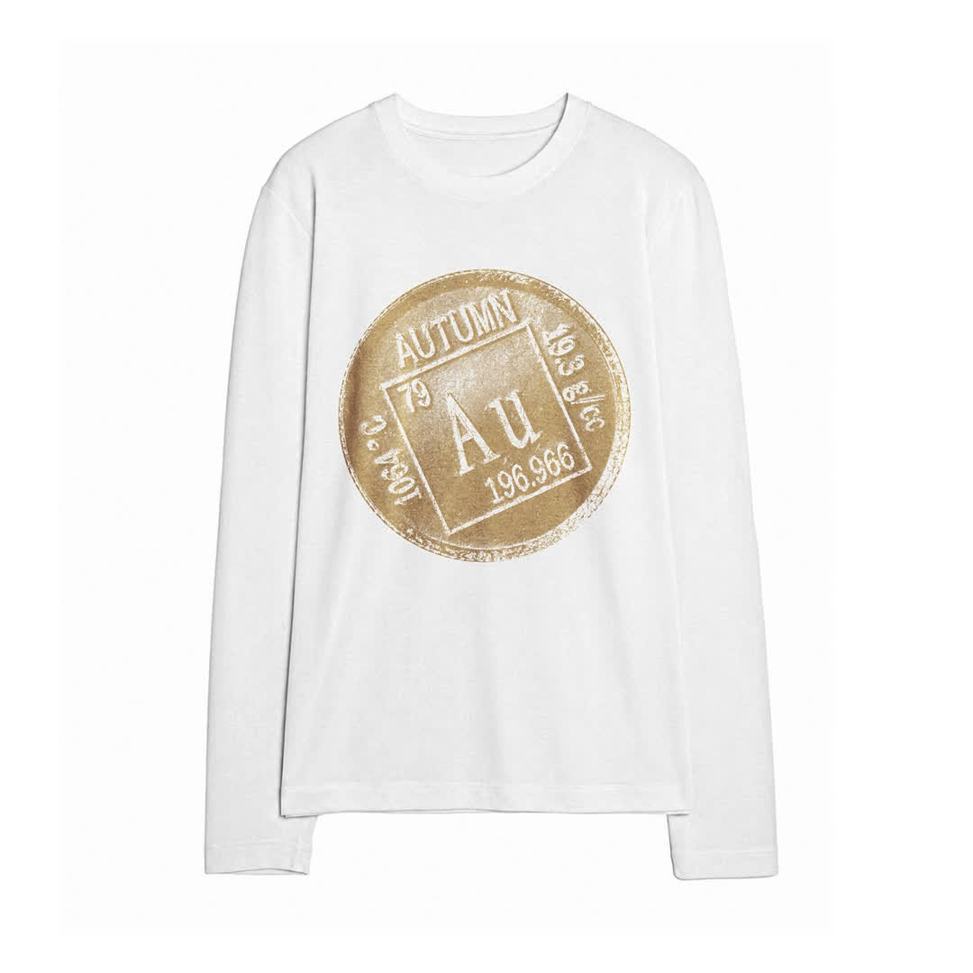 Autumn Stamp Long Gold